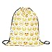 Cevinee™ Portable Gym Sack Pack Drawstring Emoji Backpack, Cute Emoji Daily Pull String Bag, Lovely Smile Face Kid's Shcool Bag - Pure Emoji, White
