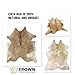 Crown Home Innovations | Brazilian Cowhide Area Rug | 100% Authentic Natural Leather | Unique Stylish Decorative Accent | No Smell or Shedding | Color, Buttercream | Size, 6’x 7’