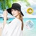 Siggi Womens Summer Flap Cover Cap Cotton UPF 50+ Sun Shade Hat with Neck Cord Wide Brim Black (SIZE:57CM)