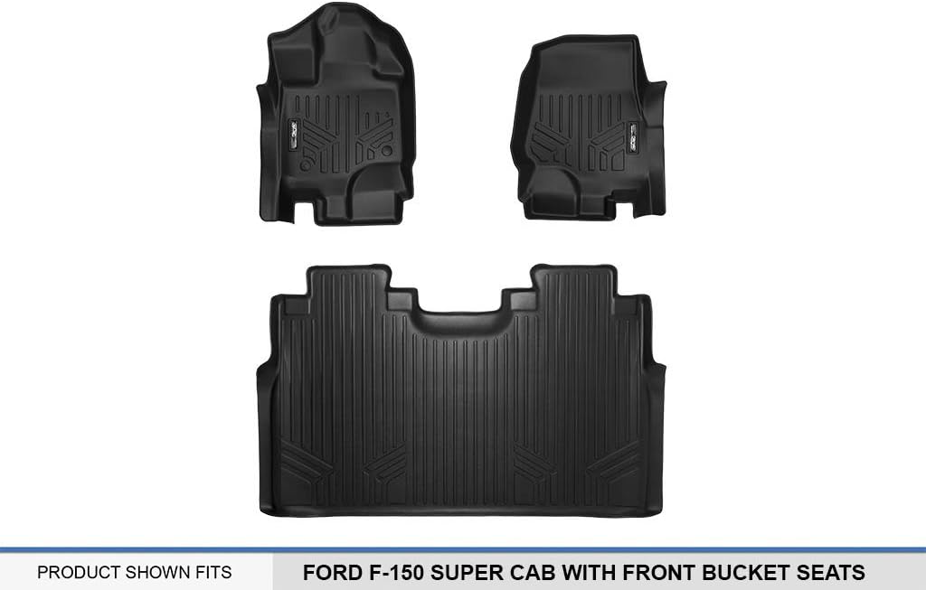 Complete Set Black 20152017 MAXFLOORMAT Floor Mats for Ford F150