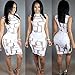 Start 2016 Women Sexy Sleeveless Bandage Transparent Club Party Cocktail Mini Dress (US=10, White)