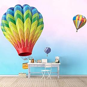 Wall Murals for Bedroom Hot Air Balloon Large Removable Wallpaper Peel and Stick Wall Stickers - 66x96 inches