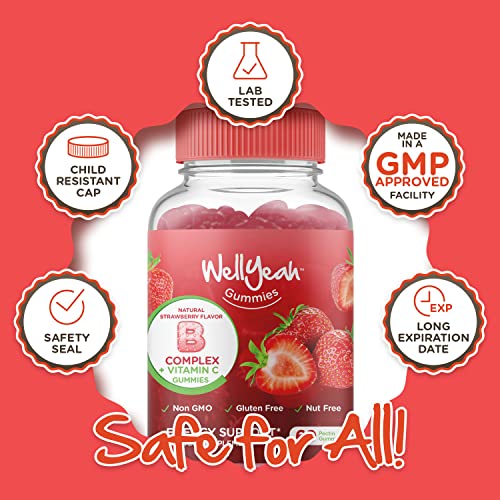 WellYeah Vitamin B Complex Gummies With Vitamin C, Niacin, Vitamin B6