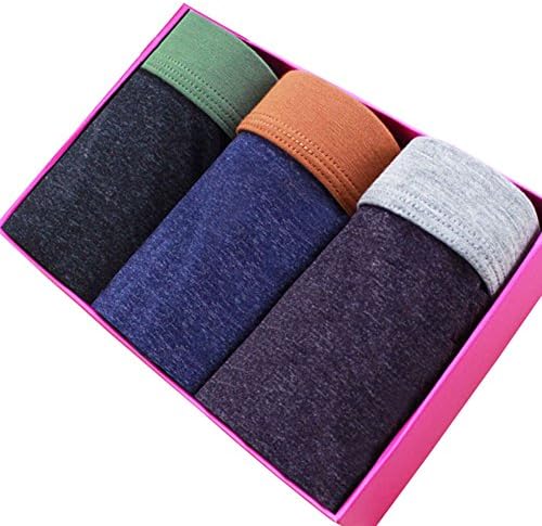 OYIXU 3 Pcs Per Box Men U Pouch Sexy Boxer Brief Soft Underpants Shorts (X-Large)