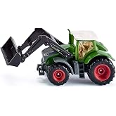 Siku Fendt 1050 Vario Tractor with Front Loader 1393 | Diecast Metal &amp; Plastic Toy Vehicle Replica | Movable Front Loader and Shovel, Removable Cab, Rubber Tires | Collectible Blister Series
