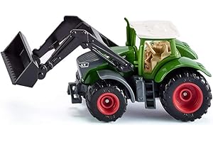 Siku 1393, Fendt 1050 Vario Tractor with Front Loader, Green/Black, Movable Front Loader, Removable cab, Rubber Tyres