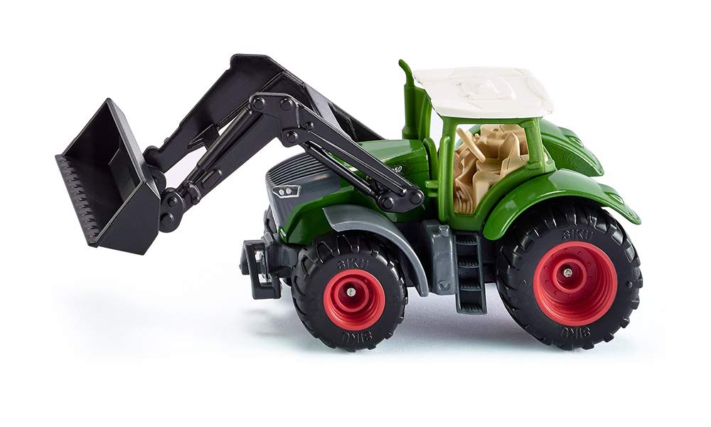 siku 1393, Fendt 1050 Vario Tractor with Front Loader, Green,Black, Movable front loader, Removable cab, Rubber tyres