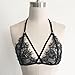 Bra Top ,toraway Women Hollow Translucent Sheer Lace Strap Bustier Lingerie Bra Top (Large, Black)