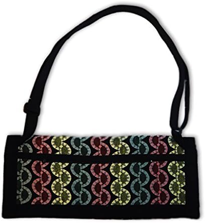 Colorful Geometric Yoga Mat Tote (Sling Bag / Carrier) with pocket and adjustable strap