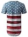 URBANCREWS Mens Hipster Hip Hop American Flag Longline T-shirt (Various Prints)