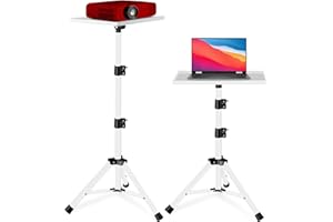 REHOSEUP Projector Stand, 22 to 55 Inch Laptop Stand,Projector Tripod with Phone Holder,Tripod for Projector,DJ Equipment,Projector Stand for Outdoor Movies,Office, Home, Stage or Studio (White)