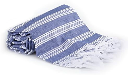 REALGRANDBAZAAR Light Pestemal Turkish Bath Towels %100 Cotton, Unisex, Blue Ocean