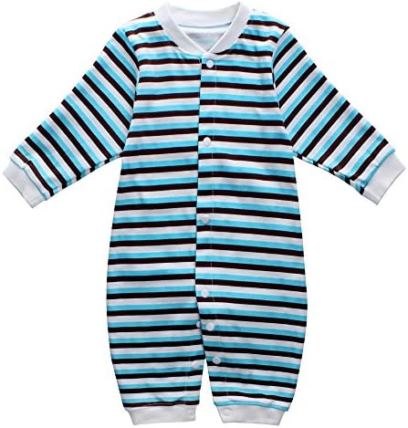 UBWH Baby Boys Girls Long Sleeve Romper Onesies Bodysuit Outfits Clothes Blue 6-12M
