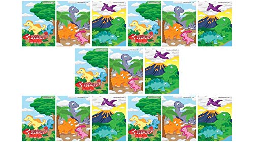 Henbrandt 15 x Mini Dinosaur Notebooks Kids Children’s Stationery for Girls and Boys Home School Classroom Prize Loot Bag Filler Party Favour
