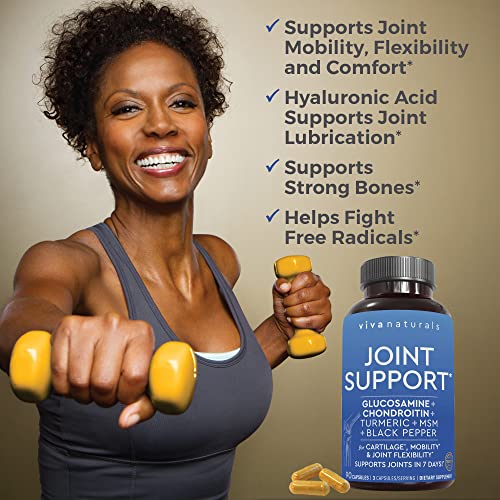 Glucosamine Chondroitin MSM Joint Supplement with Turmeric, Black