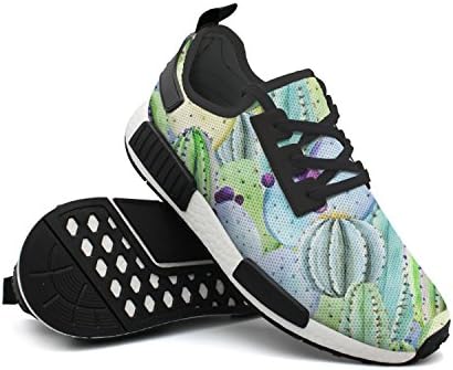 Beautiful Purple Watercolor Cactus Woman Active Unique Casual Running Shoes Top Men