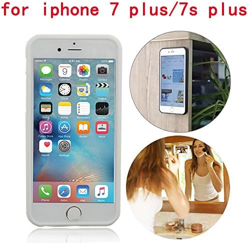 iPhone 7 7s Plus Case, Anti Gravity Selfie Sticky Nano Phone Case for iPhone 7/7s Plus, Magical Nano Can Stick to Glass, Whiteboards, Tile and Smooth Flat Surfaces (Clear 5.5-inch)