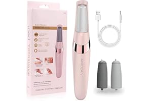 ARICEAN Electric Foot File - Callus Remover for Feet, Professional Pedicure Tool for Dead Skin and Calluses with 2 Different Roller Heads