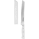 Cuisinart 8" Bread Knife, High Carbon Stainless Steel, Triple Rivet, White (TRCW-H8BDC)