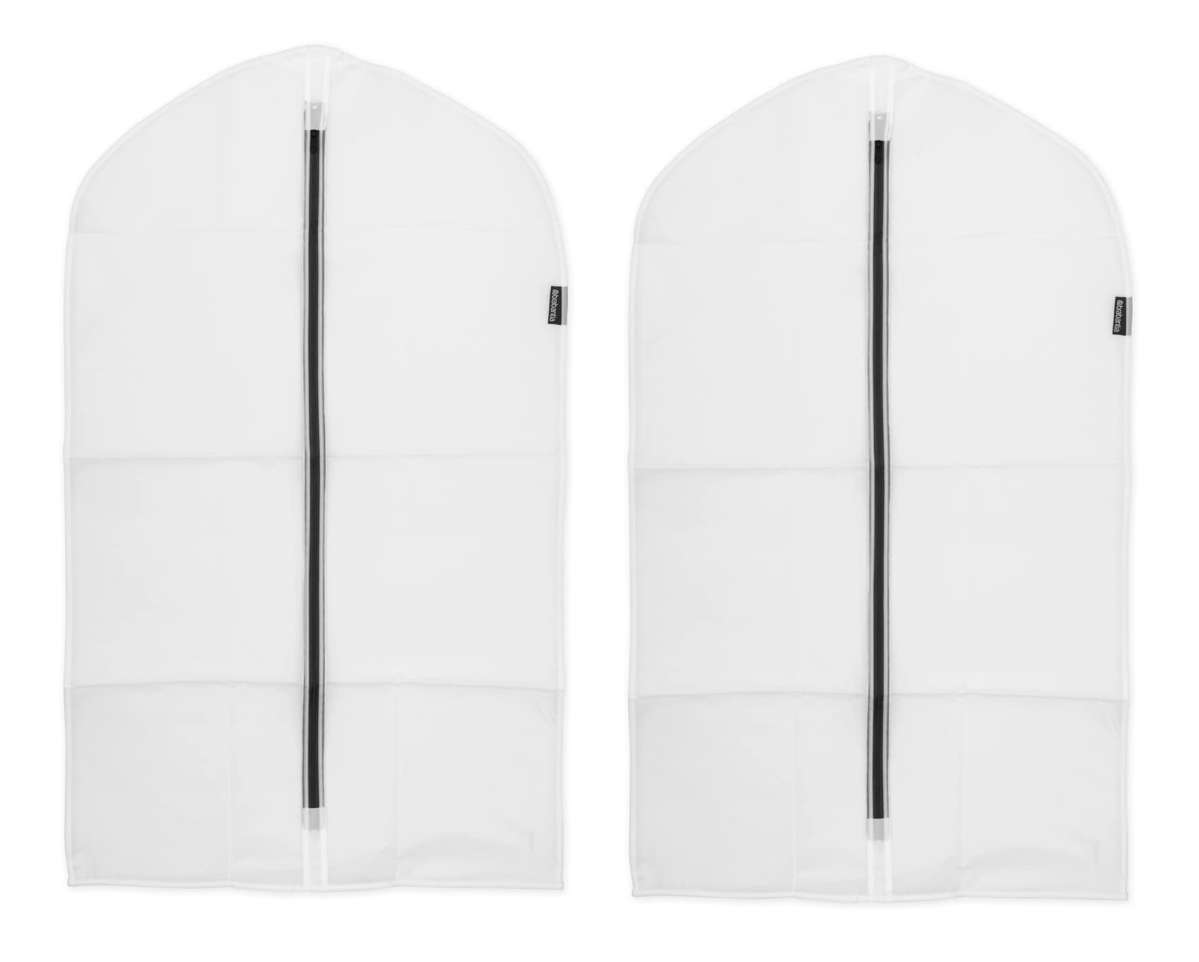 Brabantia - Clothes Cover M - Protective Clothes Bag - Wardrobe Storage - Clothes Rack Organiser - Transparent Hanging Bag - Suitable for Coats & Dresses - Set of 2 - White - 60 x 100 cm — image 1