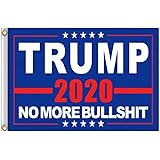 ERT Donald Trump Flag 3X5 Foot - 2020 Trump President Flags No More Bullshit Keep America Great Flag 3x5 ft with Brass Gromme