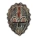 NOVICA Brown And Red Ghanaian Sese Wood Wall Mask, 'Happiness'