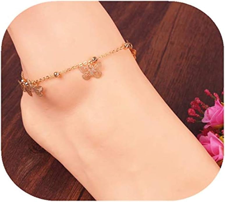 Butterfly Anklet, Beach Anklet, Ankle Bracelet, Beach Foot Jewelry, Foot Bracelet, Festival