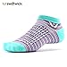 Swiftwick - Aspire Zero, No Show Socks for Running, Stripe Mint Pink, Medium