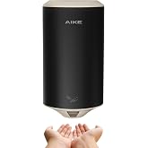 AIKE Air Focus Hand Dryer,UL Approved 120V 1350W,Bar Pro MatteBlack,AK2805 | Air Focus Series Hand Dryer,15S Fast Dry High Speed, Plug-in Easy Install and Hardwiring Friendly,UL Approved,Stainless Steel