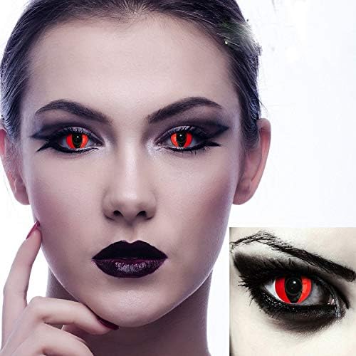 Nikkaa Multi-Crazy Colored Costume Contacts Lentilles Lenses Cosplay With a contact lens case (A Pair)