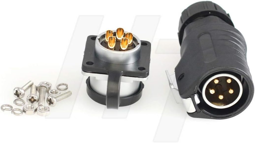 HangTon LP20 5 Pin Waterproof 30 Amp Connector Industrial Power Equipment LED Display Plug Panel Socket, grey|black|beige - Image 4
