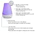 Diffusers,Homeweeks 100ml Colorful Essential Oil Diffuser with Adjustable Mist Mode,Auto Off Aroma Diffuser for Bedroom/Office/Tripthumb 1