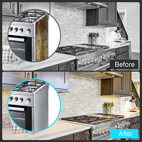 Stove Gap Covers Stainless Steel 2 Pack, Heat Resistant Metal Gap