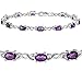5cttw. Amethyst Infinity Tennis Bracelet set in Sterling Silver (7 1/4 inches)