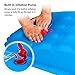 WolfWise Lightweight Inflatable Sleeping Pad Tent Static Air Mattress Backpacking Sleep Pads for Hiking Camping (Blue)
