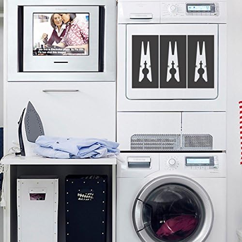 Wäschekorb Wand Aufkleber Wäscheklammern Wandtattoo Vinyl Laundry Room