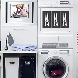 WallsUp Lavandería Pared Vinilo la Ropa Pared Sala de lavandería Vinilo