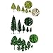 27pcs Mixed Model Trees Train Railways Architecture Landscape Scenery Layout 3-16 cm