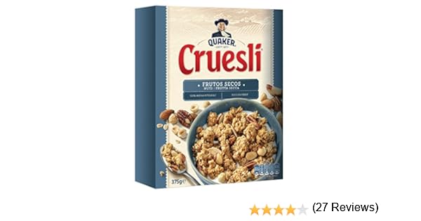 Quaker Cruesli Copos de Cereales Crujientes con 4 Clases de Frutos ...