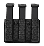 Safariland Duty Gear 775-83-4 Glock 17 Open Top Slimline Triple Magazine Pouch (Basketweave Black)