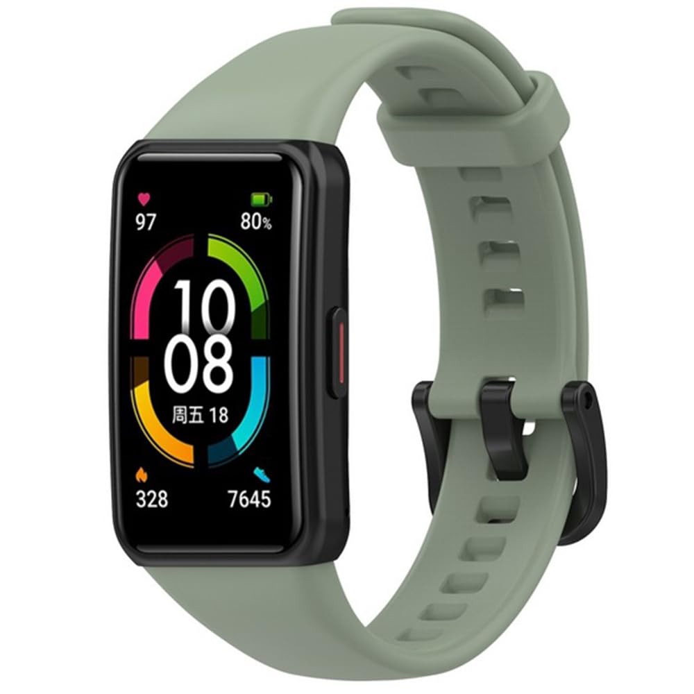 Watch Strap for Huawei Band 6/Band 6 Pro/Band 6 NFC, Silicone Sport Replacement Bracelet Band for Honor Band 6