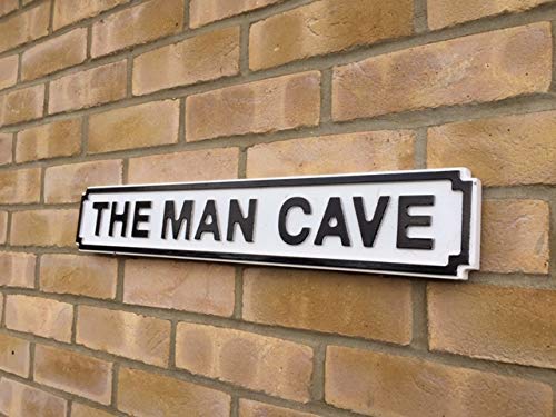 Retrofunk Treasures Wooden street sign in clean white finish medium size The Man Cave 60cm