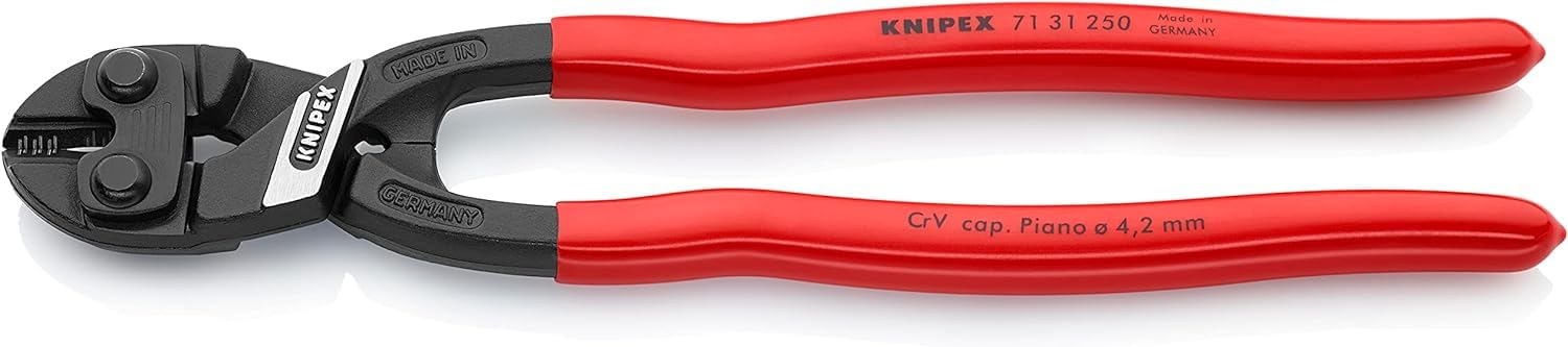 KNIPEX Cobolt XL Compact Bolt Cutter with Plastic Coating 250 mm, 71 31 250