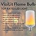 ViziLit Flame Bulb LED and Flicker Flame Light Bulb - Top Rated LED Flame Light Bulb, Best LED Flame Effect Bulb, Indoor Outdoor Flickering Flame Light Bulb, LED Flicker Flame Bulb by