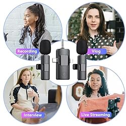 Newnik 3 in 1 Wireless Lavalier Microphone for