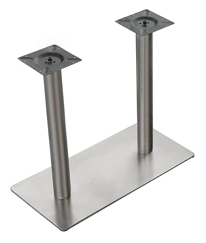 EDELSTAHL Doppel Tischfuß 80x40cmm Tischbein Untergestell Bistrotisch Tisch