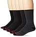 Signature Brands Men's 5 Pack Thermal Crew Sock, Black/Grey/Navy, Sock Size: 10-13/Shoe Size:9-11