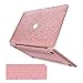 MacBook Air 13 Inch Case 2019 2018 Release A1932, Anban Glitter Bling Smooth Protective Laptop Shell Slim Snap On Case with Keyboard Cover Compatible for Mac Air 13 inch with Touch ID, Rose Gold primary