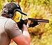EZARC Safety Ear Muffs 34dB for Shooting Sports Events - Industrial Ear Protection Plant Working Hearing Protection Adjustable Headband Ear Defenders - Noise Reduction Earmuffs , Black Brown