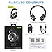 Bluetooth Headphones, ELEGIANT On Ear Bluetooth Headset Foldable with Mic FM Radio Micro SD Card Slot Wired and Bluetooth Headphones Compatible iPhone 8 7 6S 6/Android Phones/Laptop/ PC Black